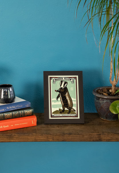 Badger Fellow Print
