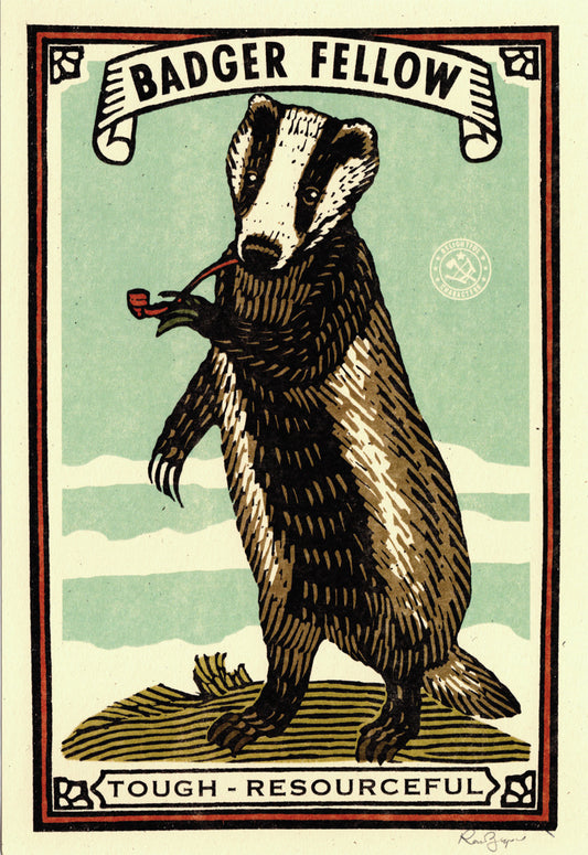 Badger Fellow Print