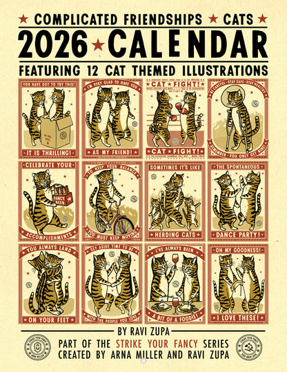 Cats Complicated Friendships 2026 Calendar