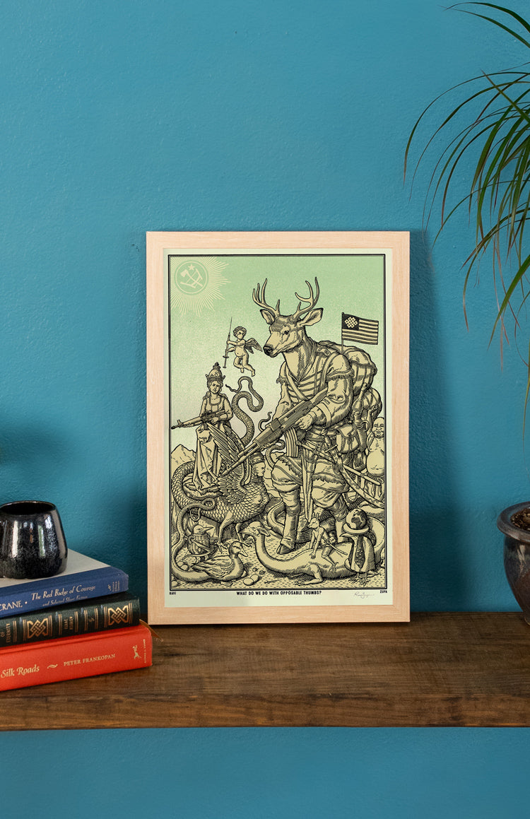 Deer, Opposable Thumbs Print