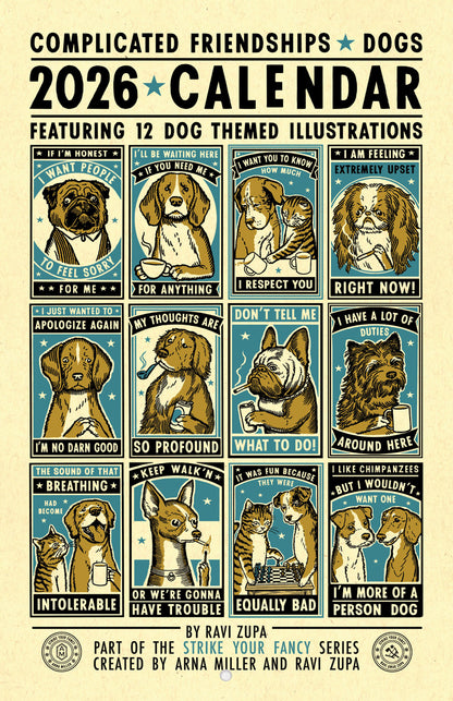 Dogs Complicated Friendships 2026 Calendar