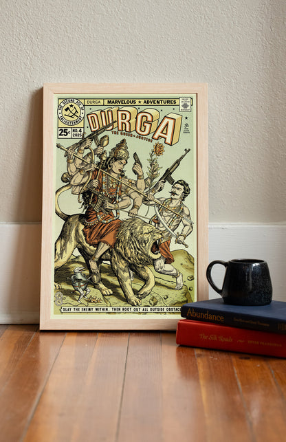 Durga Comic Print