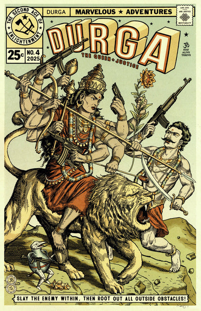 Durga Comic Print
