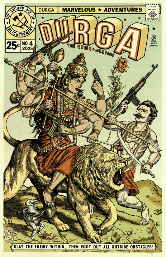 Durga Comic Print