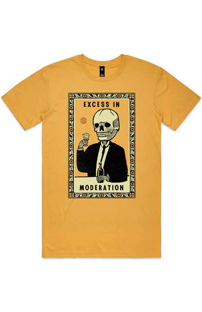 Excess in Moderation Tee - Mustard