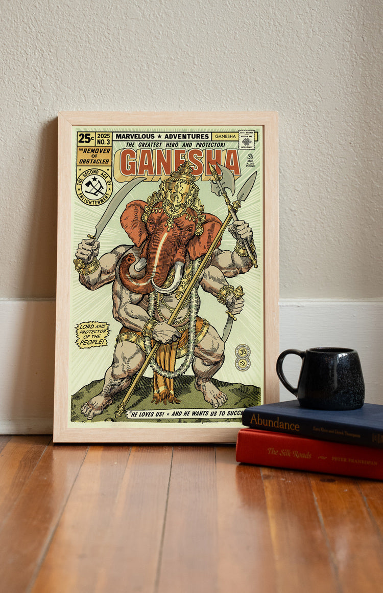 Ganesha Comic Print