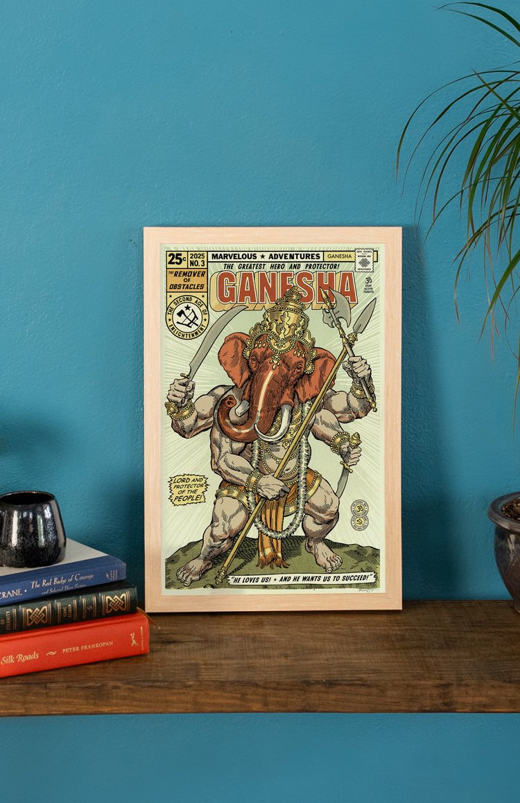 Ganesha Comic Print