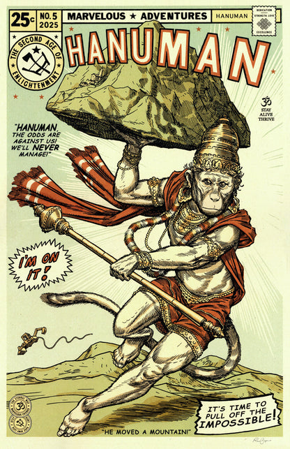 Hanuman Comic Print