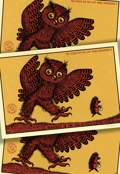 Hedgehog in the Fog Print