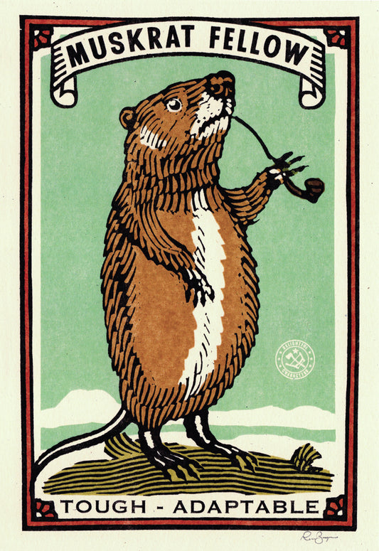 Muskrat Fellow Print