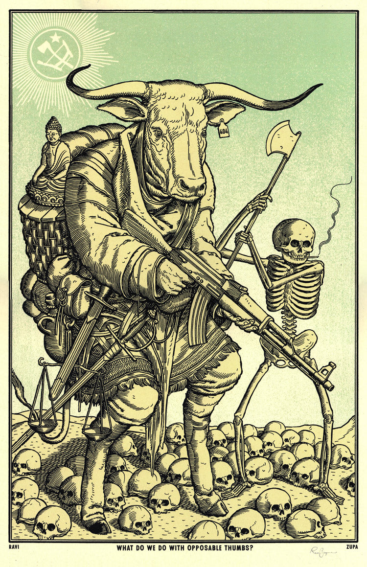 Minotaur, Opposable Thumbs Print