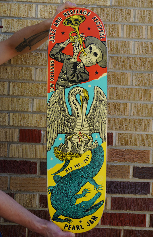 2025 Peal Jam New Orleans Skate Deck