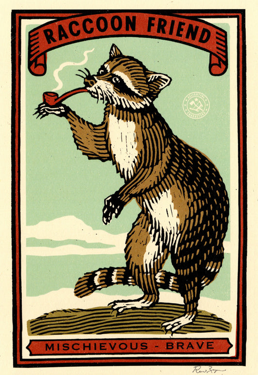 Raccoon Friend Print
