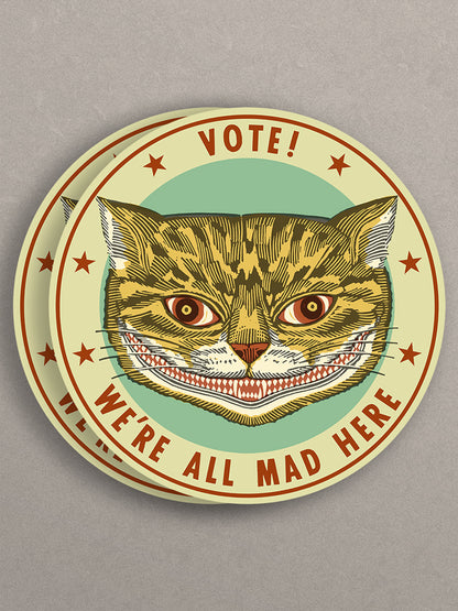 Cheshire Vote Sticker Two-Pack