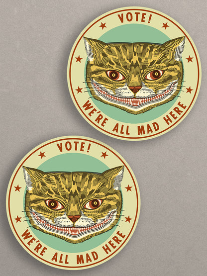 Cheshire Vote Sticker Two-Pack